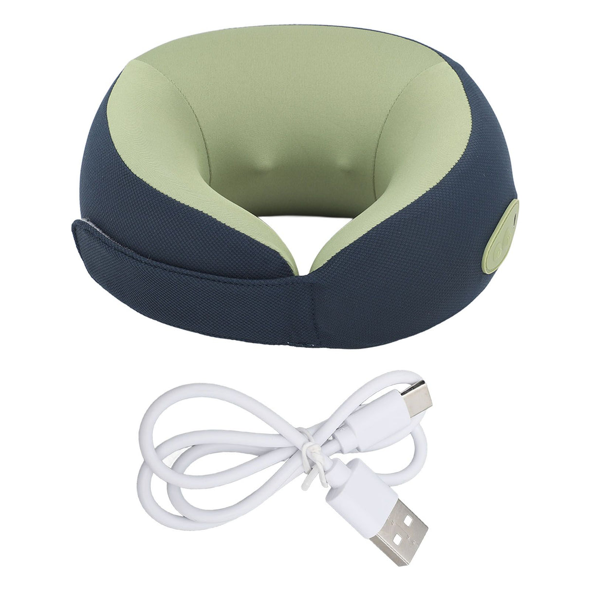 Cordless Neck Massager High Resilience Memory Foam Portable Shiatsu Back Neck Massager with Heating Function Blue