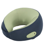 Cordless Neck Massager High Resilience Memory Foam Portable Shiatsu Back Neck Massager with Heating Function Blue