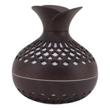 2.5W Scent Diffuser 300ml USB Powered Silent Operation Flower Vase Shape Aroma Humidifier for Offices Bedrooms Dark Brown - Front View