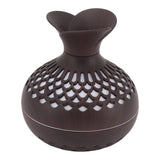 2.5W Scent Diffuser 300ml USB Powered Silent Operation Flower Vase Shape Aroma Humidifier for Offices Bedrooms Dark Brown - 45-Degree Angle