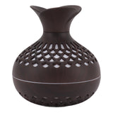 2.5W Scent Diffuser 300ml USB Powered Silent Operation Flower Vase Shape Aroma Humidifier for Offices Bedrooms Dark Brown - Rear View