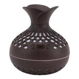 2.5W Scent Diffuser 300ml USB Powered Silent Operation Flower Vase Shape Aroma Humidifier for Offices Bedrooms Dark Brown