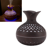 2.5W Scent Diffuser 300ml USB Powered Silent Operation Flower Vase Shape Aroma Humidifier for Offices Bedrooms Dark Brown
