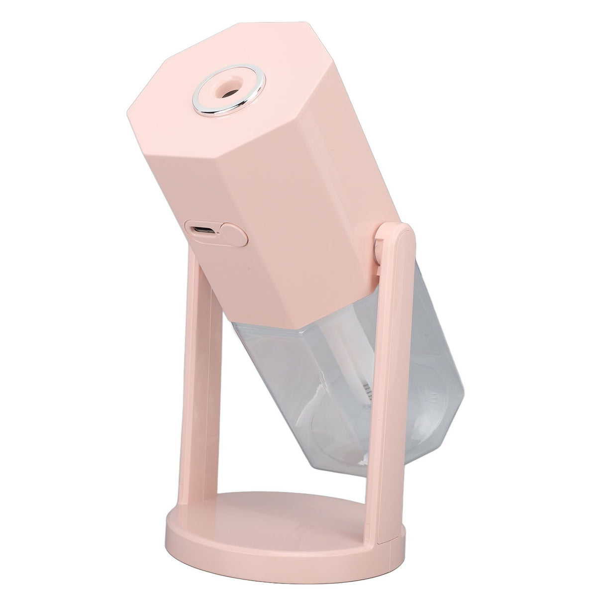 USB Desktop Humidifier Multifunctional Quiet Colorful Ambient Light Portable Small Humidifier for Car Home Bedroom Office Pink