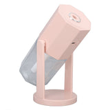 USB Desktop Humidifier Multifunctional Quiet Colorful Ambient Light Portable Small Humidifier for Car Home Bedroom Office Pink