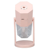 USB Desktop Humidifier Multifunctional Quiet Colorful Ambient Light Portable Small Humidifier for Car Home Bedroom Office Pink