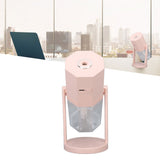 USB Desktop Humidifier Multifunctional Quiet Colorful Ambient Light Portable Small Humidifier for Car Home Bedroom Office Pink - Extra Image