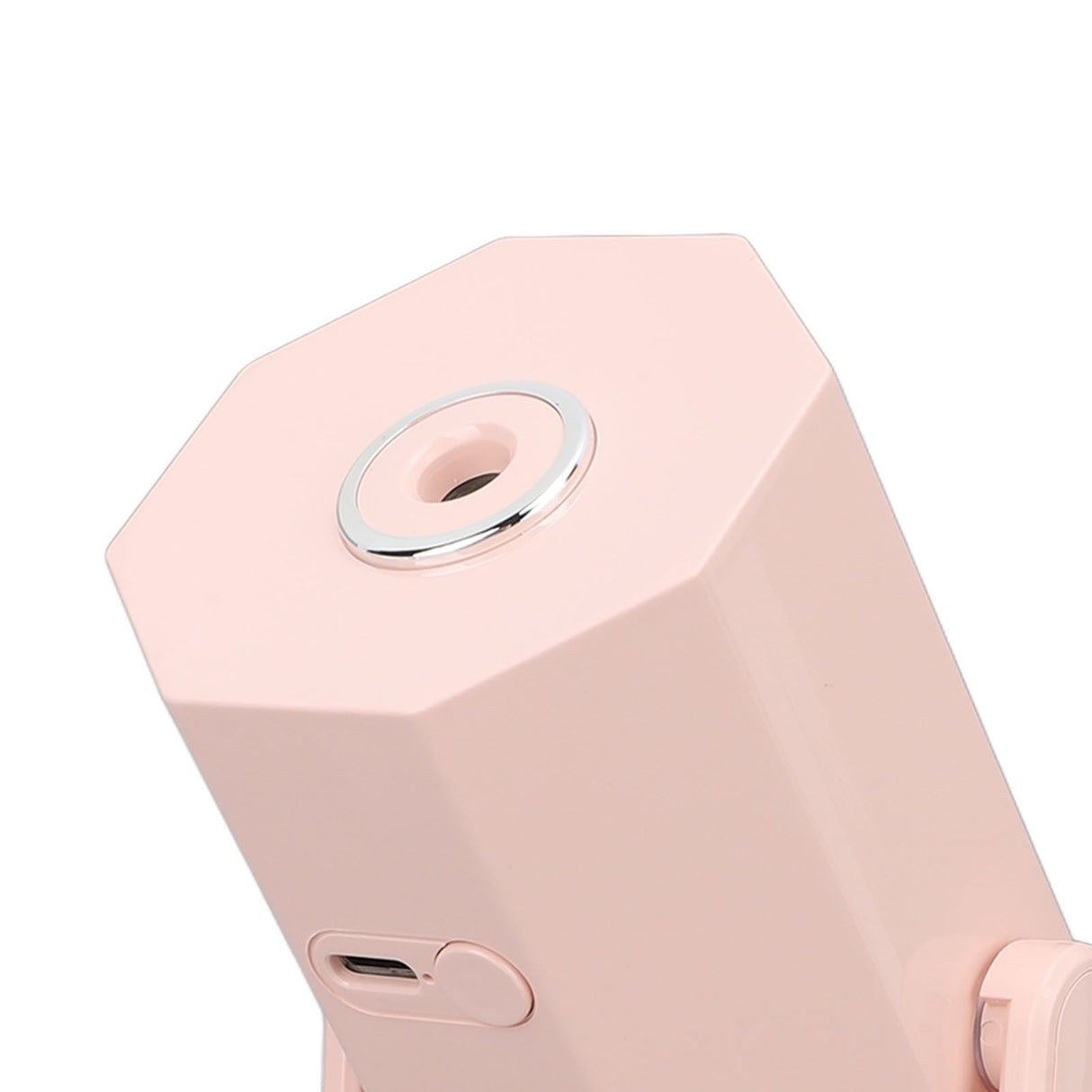 USB Desktop Humidifier Multifunctional Quiet Colorful Ambient Light Portable Small Humidifier for Car Home Bedroom Office Pink