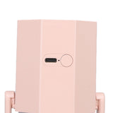 USB Desktop Humidifier Multifunctional Quiet Colorful Ambient Light Portable Small Humidifier for Car Home Bedroom Office Pink