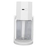 USB Desktop Humidifier Multifunctional Quiet Colorful Ambient Light Portable Small Humidifier for Car Home Bedroom Office White - Front View
