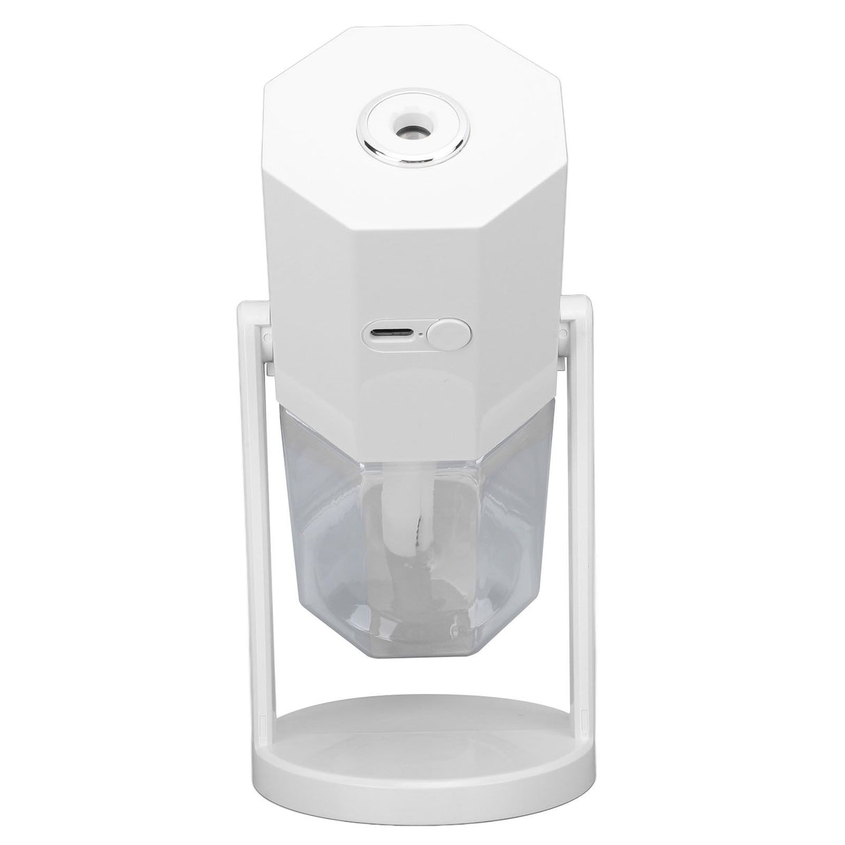 USB Desktop Humidifier Multifunctional Quiet Colorful Ambient Light Portable Small Humidifier for Car Home Bedroom Office White