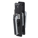 Privacy Bathroom Lever Lock Set Low Noise Door Lever Lockset Bedroom Door Handle Security Door Lever with Lock Black - Front View