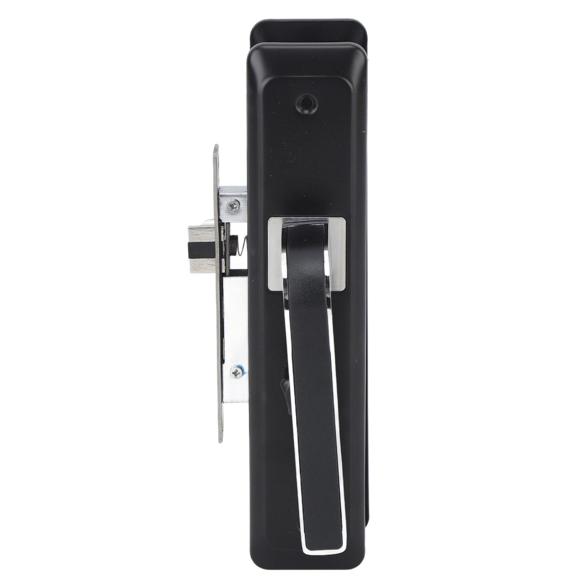 Privacy Bathroom Lever Lock Set Low Noise Door Lever Lockset Bedroom Door Handle Security Door Lever with Lock Black