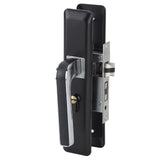 Privacy Bathroom Lever Lock Set Low Noise Door Lever Lockset Bedroom Door Handle Security Door Lever with Lock Black