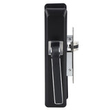 Privacy Bathroom Lever Lock Set Low Noise Door Lever Lockset Bedroom Door Handle Security Door Lever with Lock Black - Close-Up Angle