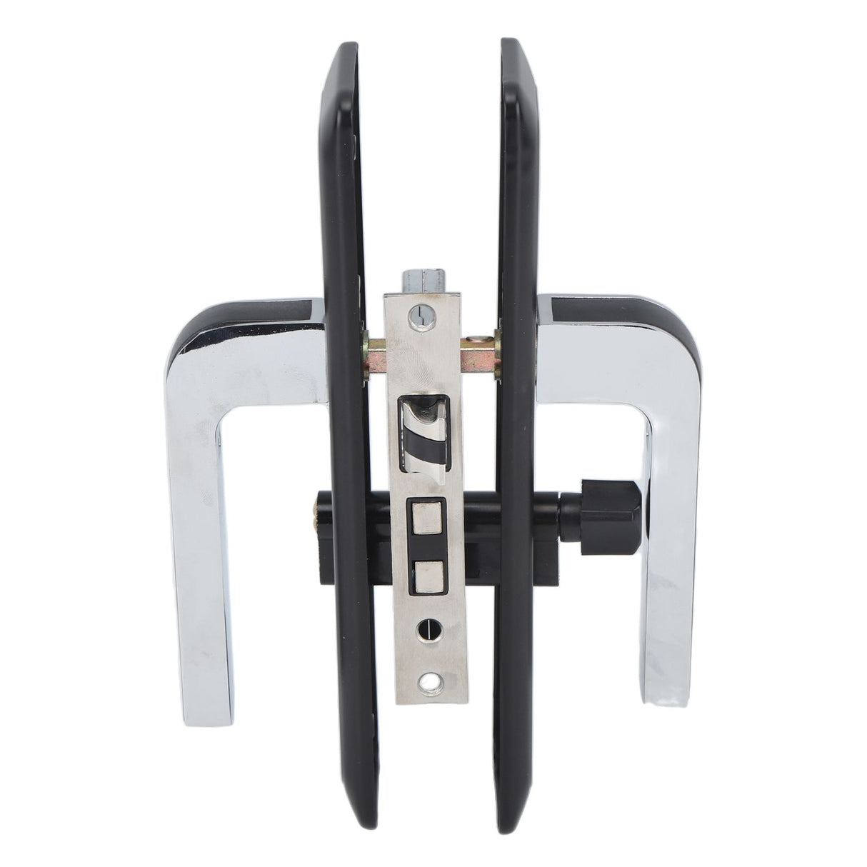 Privacy Bathroom Lever Lock Set Low Noise Door Lever Lockset Bedroom Door Handle Security Door Lever with Lock Black