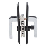 Privacy Bathroom Lever Lock Set Low Noise Door Lever Lockset Bedroom Door Handle Security Door Lever with Lock Black