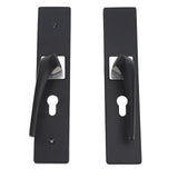 Bedroom Lock Set Household Interior Room Bathroom Silent Aluminium Alloy with Solid Wood Handle Black