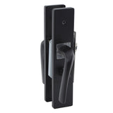 Bedroom Lock Set Household Interior Room Bathroom Silent Aluminium Alloy with Solid Wood Handle Black