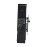 Bedroom Lock Set Household Interior Room Bathroom Silent Aluminium Alloy with Solid Wood Handle Black