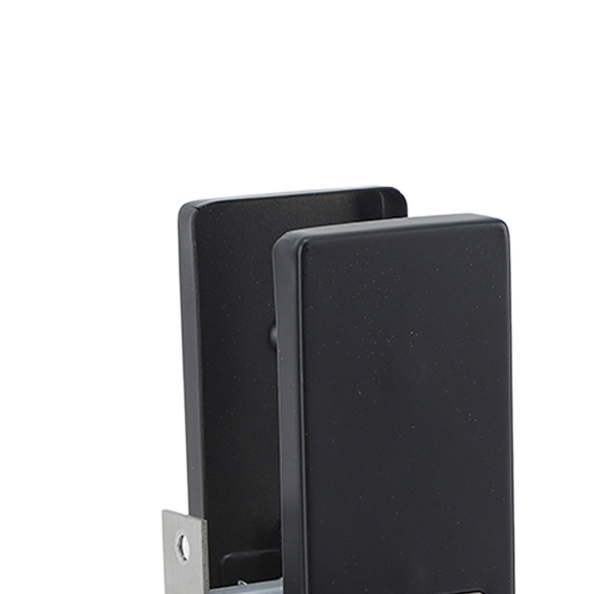 Bedroom Lock Set Household Interior Room Bathroom Silent Aluminium Alloy with Solid Wood Handle Black