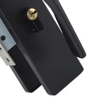 Bedroom Lock Set Household Interior Room Bathroom Silent Aluminium Alloy with Solid Wood Handle Black - Extra Image