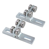 2PCS 4 Wheel Trolley Assemlly T Type Alloy Steel Bearing Trolley Assembly for 1‑5/8in Taller Strut Channel - Top-Down View