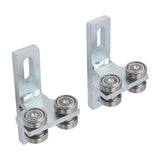 2PCS 4 Wheel Trolley Assemlly T Type Alloy Steel Bearing Trolley Assembly for 1‑5/8in Taller Strut Channel - Close-Up Angle