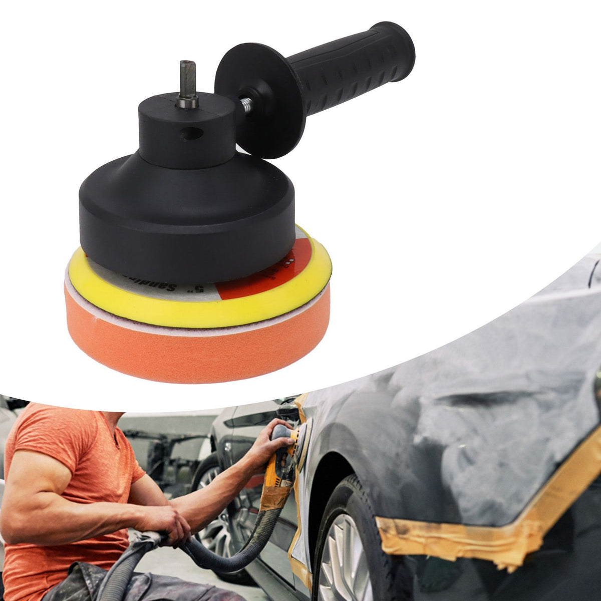 Car Polishing Pad Kit Frosted Paper Electric Drill Polish Head for Car Waxing Sealing Enamel