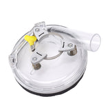 Dust Shroud Kit Transparent ABS Dry Grinding Dust Cover for 4in to 5in Angle Grinders Wet Polisher - Side View