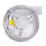 Dust Shroud Kit Transparent ABS Dry Grinding Dust Cover for 4in to 5in Angle Grinders Wet Polisher - Rear View