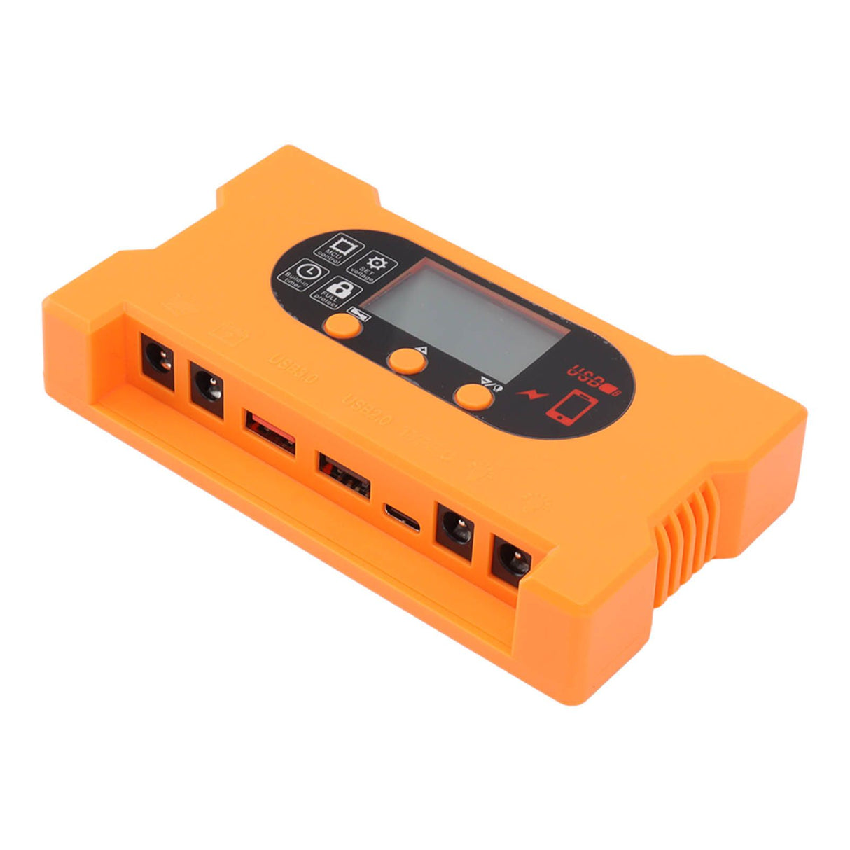 Solar Charge Controller 12V 24V Dual USB Type C Fast Charging Solar Panel Battery Regulator with LCD Display 30A
