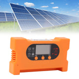 Solar Charge Controller 12V 24V Dual USB Type C Fast Charging Solar Panel Battery Regulator with LCD Display 30A