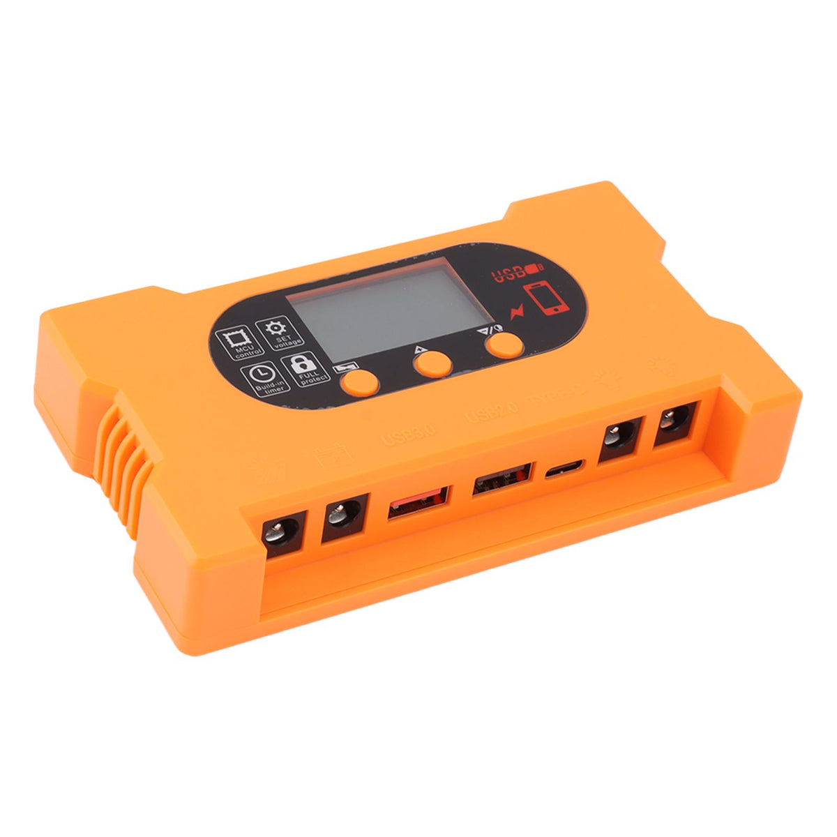 Solar Charge Controller Type C Fast Charge Drive Control Short Circuit Protection Automatic Battery Recognition Solar Regulator 60A