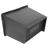 4Pcs Stackable Bed Risers ABS Anti Slip Furniture Risers for Bed Desk Sofa Table Black 6 Inch - Side View