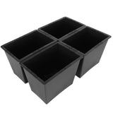 4Pcs Stackable Bed Risers ABS Anti Slip Furniture Risers for Bed Desk Sofa Table Black 6 Inch - 45-Degree Angle