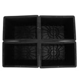4Pcs Stackable Bed Risers ABS Anti Slip Furniture Risers for Bed Desk Sofa Table Black 6 Inch - Close-Up Angle