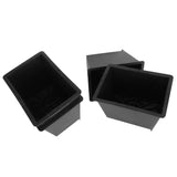 4Pcs Stackable Bed Risers ABS Anti Slip Furniture Risers for Bed Desk Sofa Table Black 6 Inch - Extra Image