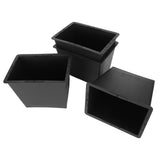 4Pcs Stackable Bed Risers ABS Anti Slip Furniture Risers for Bed Desk Sofa Table Black 6 Inch - Extra Image