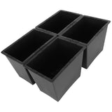 4Pcs Stackable Bed Risers ABS Anti Slip Furniture Risers for Bed Desk Sofa Table Black 6 Inch - Extra Image