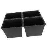 4Pcs Stackable Bed Risers ABS Anti Slip Furniture Risers for Bed Desk Sofa Table Black 6 Inch - Extra Image
