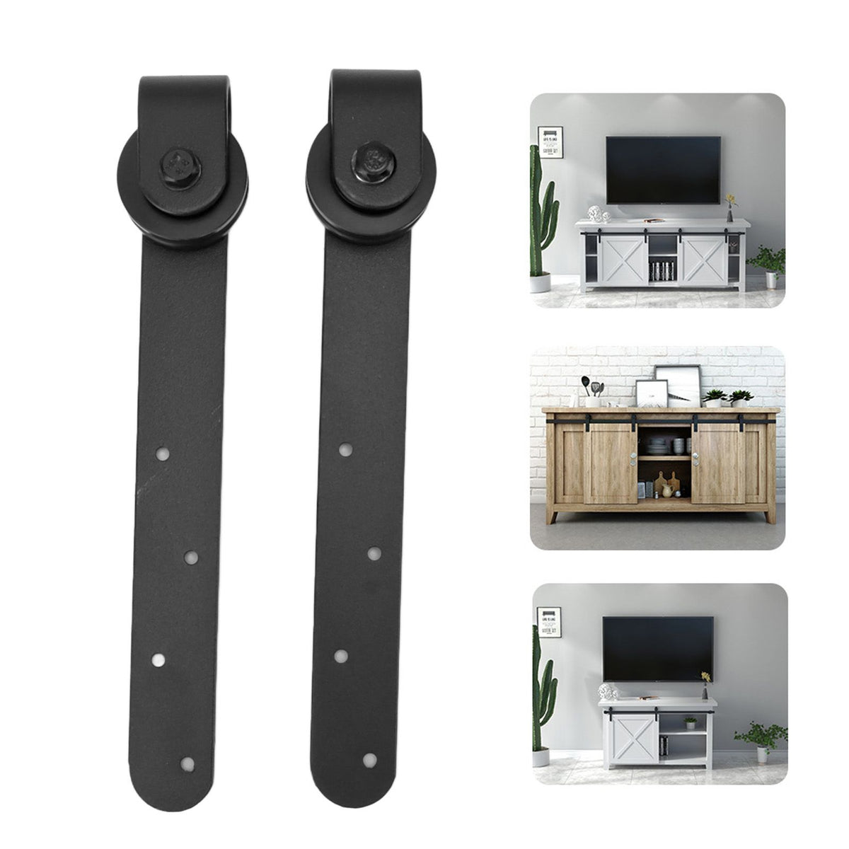 Barn Door Hardware Kit Sliding Barn Wooden Door Hardware Mini Barn Door Track for Single Double Bypass Door