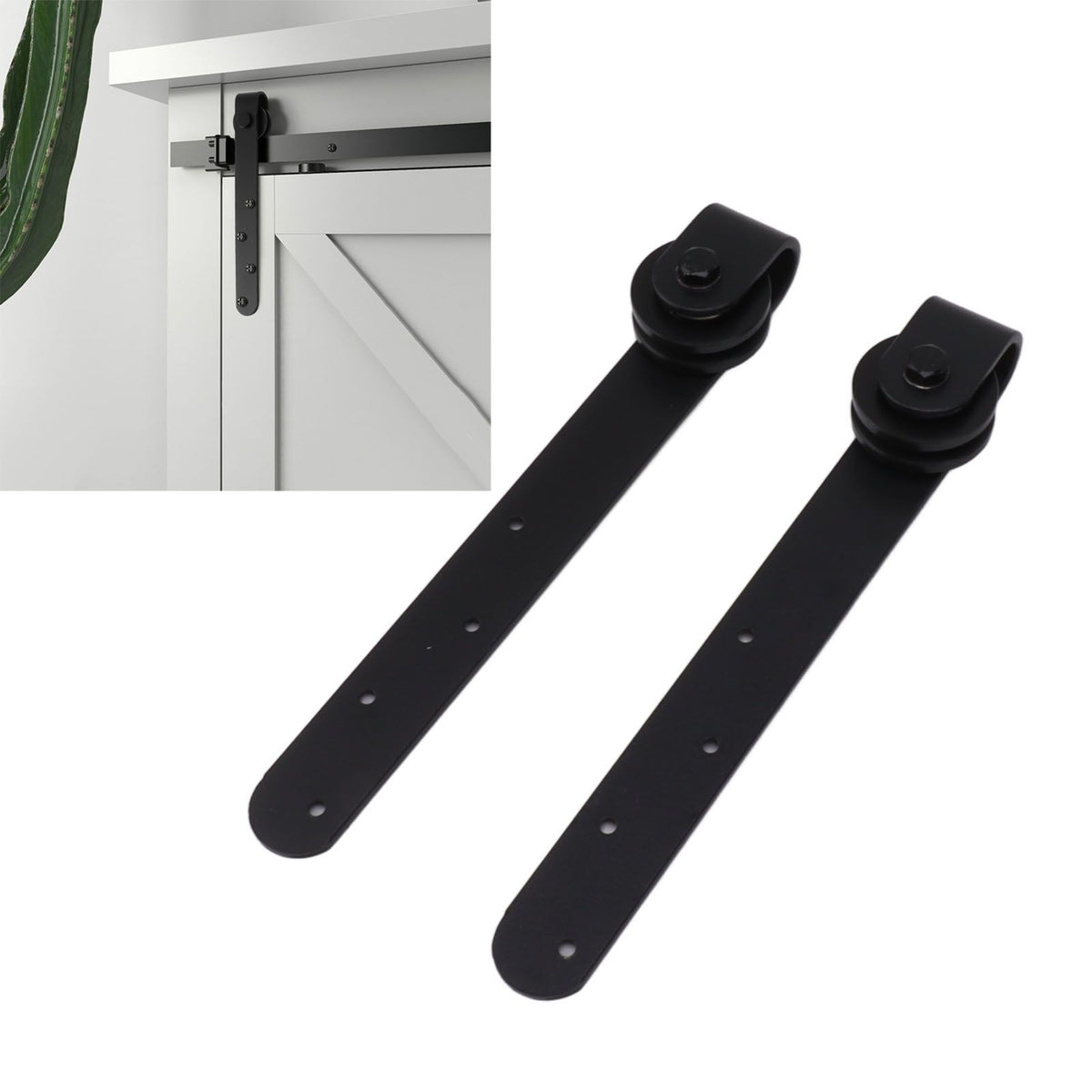 Barn Door Hardware Kit Mini Quiet Slide Easy to Install Carbon Steel Sliding Door Pulley Track Kit for Door Closet