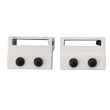 Barn Door Stopper White Sliding Barn Door Hardware Accessories with Hex Wrench for Bedroom Kitchen Living Room - Low Angle