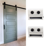 Barn Door Stopper White Sliding Barn Door Hardware Accessories with Hex Wrench for Bedroom Kitchen Living Room - Extra Image