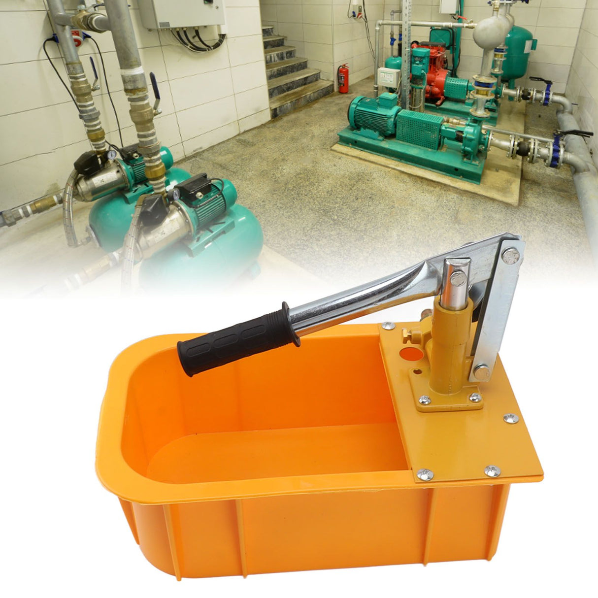 Hydrostatic Pump Tester Hydraulic Manual Water Pressure Test Pump Manual Pipe Leak Detector with Gauge