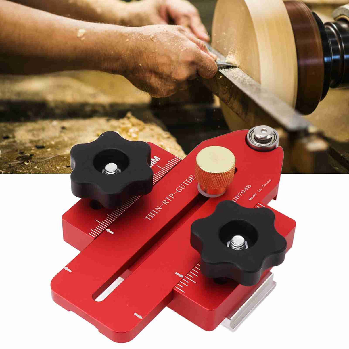 Woodworking Table Saw Jig Aluminum Alloy Router Table Band Saw Jig Guide for Repeat Narrow Strip Cuts