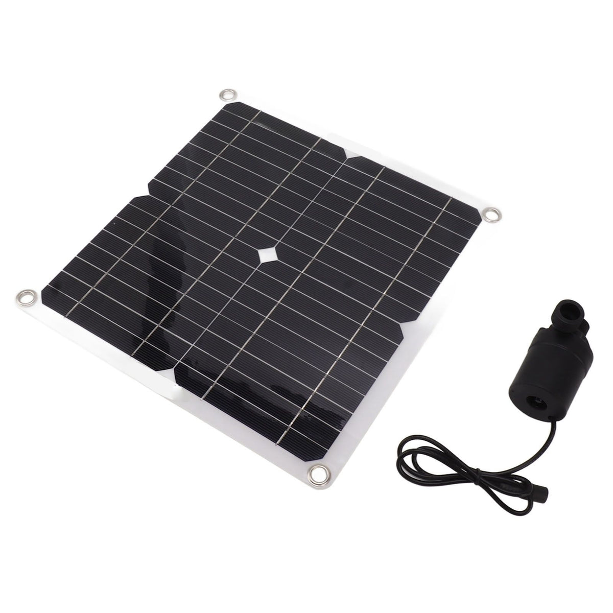 Solar Water Pump Kit 50W Solar Panel 22W Water Fountain Pump with Battery Box Timing Controller DC12V