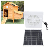 Solar Panel Powered Fan Maintain Air Circulation 6 Blades 15W Solar Panel Exhaust Fan for Chicken Coops Greenhouses 8 in - Extra Image