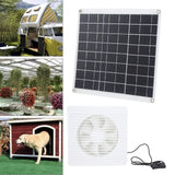 Solar Panel Powered Fan Maintain Air Circulation 6 Blades 15W Solar Panel Exhaust Fan for Chicken Coops Greenhouses 8 in